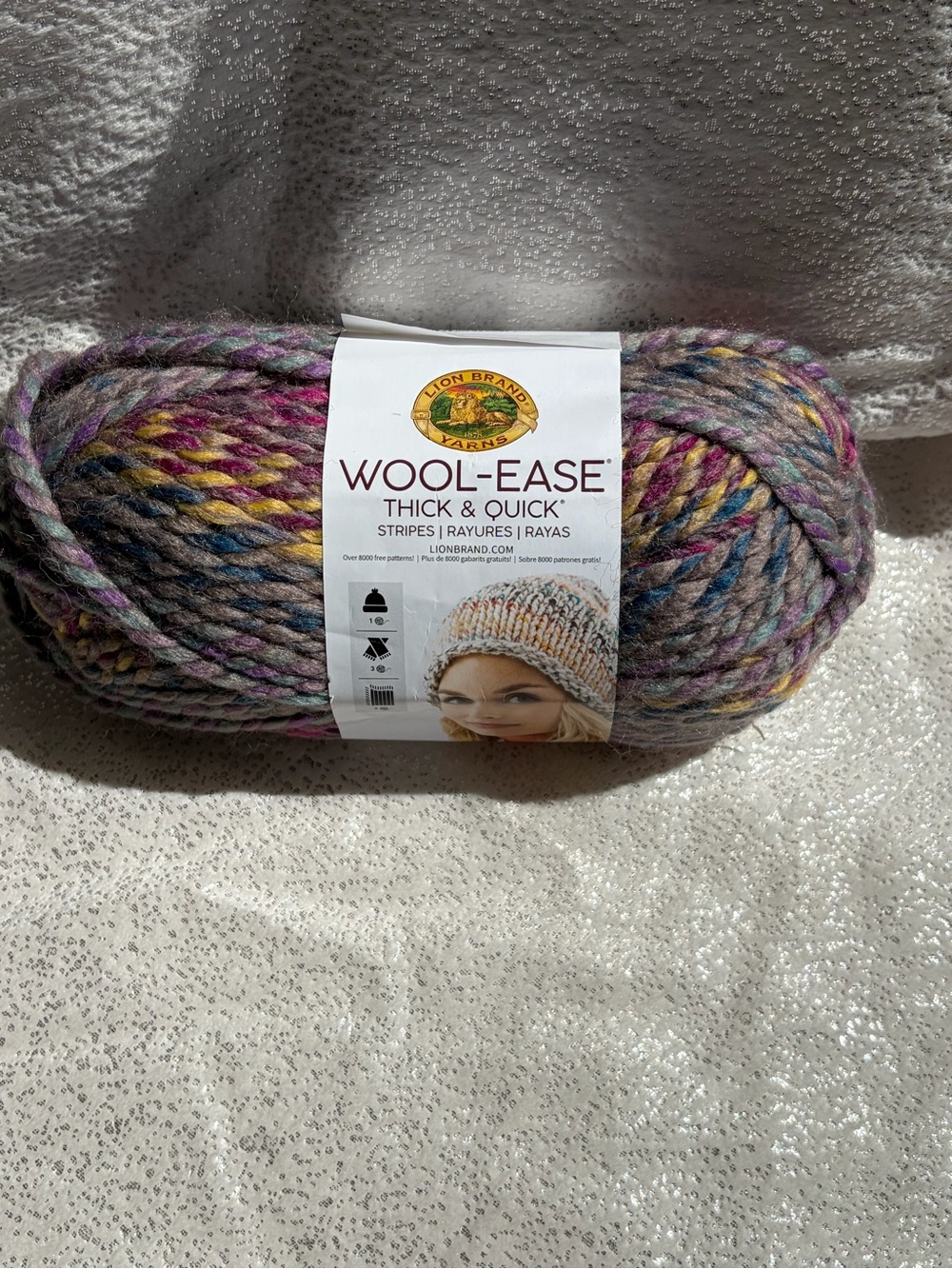 Lion Brand Yarn 640-611 Wool Ease Thick & Quick Bulky Yarn 6 Astroland 1 Skein